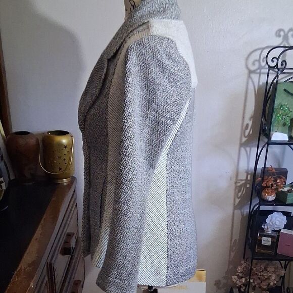 Anthropologie Saturday Sunday Women's Black and White Marled Blazer Jacket XXSP - Picture 9 of 12